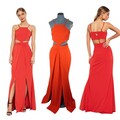 EMMA WALLACE Kleid Abendkleid rot gewagter Cut Out Maxi UK 8 UVP 450,00 €