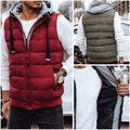 Herren Weste Steppweste Bodywarmer Ärmellos Übergangsweste mit Kapuze DSTREET