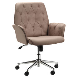 Vinsetto Micro Fibre Office Chair Mid Back Computer Desk Chair with Adjustable