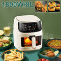 Airfryer Heißluftfritteuse 8L 1800W Friteuse  Backofen Fritteuse Grill 