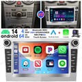 Autoradio Android 14 4+64G Carplay GPS BT KAM+ Für Opel Corsa D Zafira B Astra H