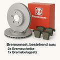 ZIMMERMANN Bremsenset Bremsscheiben & Beläge Hinten für Audi VW