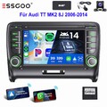 DAB+ Für Audi TT 8J 2006-2014 KAM Android 14 2+32G Carplay Autoradio GPS BT WIFI