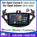 4+64G Android 14 Carplay Autoradio GPS NAV DAB+ Für Opel Corsa E 2015-2019 Adam 