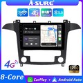 4+64G Autoradio Android 14 Carplay GPS NAV SWC RDS Für Ford S-Max 2007-2015 Auto