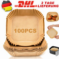 100PCS Backpapier für Friteuse Heißluftfritteuse Grill Backofen Air fryer