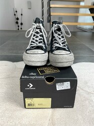 Converse Chuck Taylor All Star Lift Smoked Canvas Italy High Top Plateau Chucks