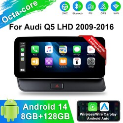 Autoradio Car Stereo 10.25" IPS Android Auto 128GB DAB SWC GPS Für Audi Q5 LHD