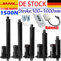 12V Linearantrieb 1500N 50mm ~ 1000mm Linear Actutaor Elektromotor Wasserdicht