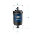 Kraftstofffilter Filtereinsatz 31.948.00 UFI für CITROËN DACIA DS FIAT LANCIA