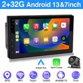 DAB+ Android 13 2+32G Autoradio 2 DIN  Carplay 7'' GPS NAVI RDS Bluetooth Kamera