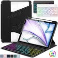 Beleuchtete Tastatur 360° Hülle Maus Für iPad Air 11'' 6th Pro 11'' 5. Gen 2024