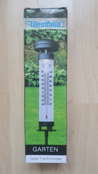 Solar-Thermometer Außenthermometer Gartenthermometer beleuchtet Westfalia