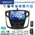 DAB+ 128G Für Ford Focus MK3 2012-2018 Android 14 Autoradio CarPlay GPS Navi SWC