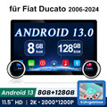 2K SCREEN Autoradio Navi CarPlay Für Fiat Ducato 2006-2023 Android 13.0 8+128GB