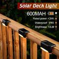 4/8x LED Solarleuchten Wandlampen Zaunleuchte Gartenleuchte Außen Treppen Lampe