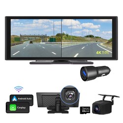 10,26" Tragbares Autoradio P4 Wireless Apple Carplay Android Auto Mit 4K Dashcam