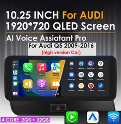 Für Audi Q5 MMI 10.25" Android 13 Autoradio GPS DAB+ CarPlay Wifi Navi 2+32GB