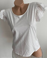 Marie Lund T-Shirt Damen Shirt Kurzärmliges Oberteil Gr. M weiß Baumwolle NEU
