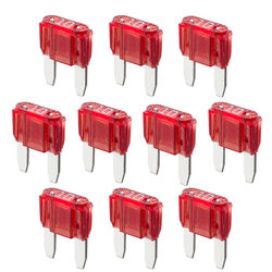 10A KFZ Sicherungen Mini | 12V/24V/32V Flachsicherungen 11mm Autosicherungen✅ Große Mengen ✅ Kostenloser Versand DE ✅MwSt. Rechnung