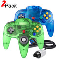 2Packs Retro N64 Controller Gamepad Joystick für Original N64 Console Video Game