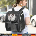 Rucksack für Hund Katze Gepolstert Hunderucksack bis 9kg Haustier Tasche Schwarz