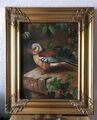 Ölgemälde auf Leinwand Vogel v unbekannten Maler Wunderschön Stillleben Ramen