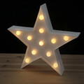 LED Lichtdeko Lampe Großer Stern 25 cm Deko Dekolampe Nachtlicht Tischleuchte