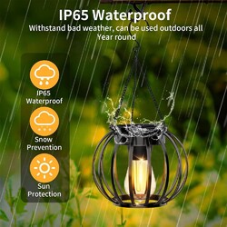 2/8Stk Garten Solarlampen Außen Hängend Solar Laternen Solarleuchten Gartendeko