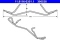 2x ATE Feder, Bremssattel 11.8116-0351.1 für SEAT SKODA VW