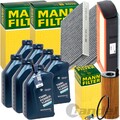MANN INSPEKTIONSPAKET passend für BMW 5er F07 F10 6er 7er d+7L ORIGINAL 5W-30 ÖL