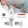 1/2'' Thermostatventil Thermostatkopf mit Rücklaufverschraubung für Heizkörper.