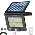 120 LED Solarleuchte Fluter mit Bewegungsmelder Solarlampe Außen Garten Strahler