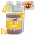 EMMA Leinöl & Distelöl für Hunde - kalt gepresstes Futter Öl, Barf Öl 250ml