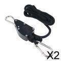 2X Kunststoff Zeltleinenspanner Zelt Campingzelt Spanner Seilspanner Schwarz -L