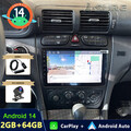 64G Autoradio Carplay Android 14 Navi KAM für Mercedes Benz W203 2000-2004 DAB+