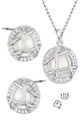 925 Silber Süßwasser Perlen Schmuck-Set Kette mit Ohrringe Set Damen Frauen