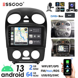 DAB+ 64G Android 13 Autoradio Carplay Für VW Beetle 2001-2010 GPS Navi WiFi +KAM