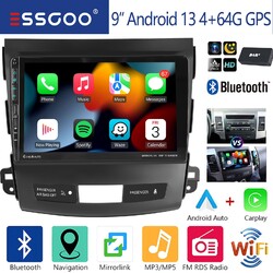 DAB+Android 13 Autoradio Carplay Für Mitsubishi Outlander 2005-2011 GPS 64GB KAM