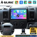 1Din 8-Core Android 14 Autoradio Carplay RDS Navi +Kam Für Fiat Ducato 2007-2023