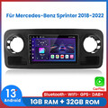 Carplay Autoradio GPS SAT NAVI BT DAB+ SWC Für Mercedes-Benz Sprinter 2018-2022