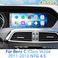 Für Benz C-Class W204 NTG 4.5 11-13 Carplay Android 13 Car Radio 8.8 Zoll FM GPS