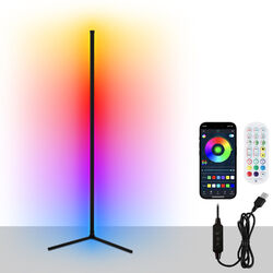 Stehleuchte LED RGB Stehlampe Eckleuchte Bluetooth Einfach Luxus Ecklampe 7W