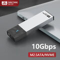 M.2 NVMe SATA NGFF Typ C USB 3.2 GEN 2 Adapter Externes SSD Gehäuse Case 10Gbps