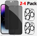 Blickschutz Panzerfolie Glas Kamera Sichtschutz Glas Für iPhone 16 15 14 Pro Max