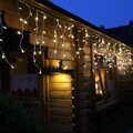 FHS LED-Eisregen 12 m, 480 LED warmweiß, IP44 6/18 Stunden Timer