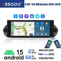 2G+64GB Carplay Android 15 Autoradio GPS Nav FM RDS BT Für VW New Beetle 1C1 9C1
