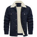 Warme Winterjacke Für Herren Aus Cord Dicker Mit Fleece Gefütterter Mantel DE-ge
