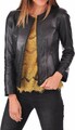 Damen Echt Lammleder Leder Weich Schwarz Jacke Slim Fit Freizeit Bikerjacke