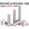 304 Edelstahl Flachkopf-Senkkopfschrauben mit Innensechskant M1.6/M2/M2.5/M3~M8